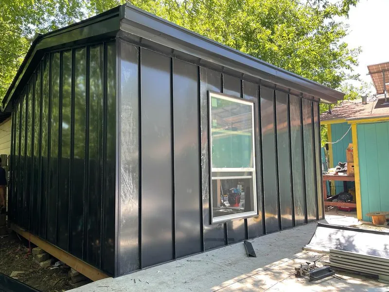 Black standing seam metal wall panels for Metal Roof Installation in Florida Ridge